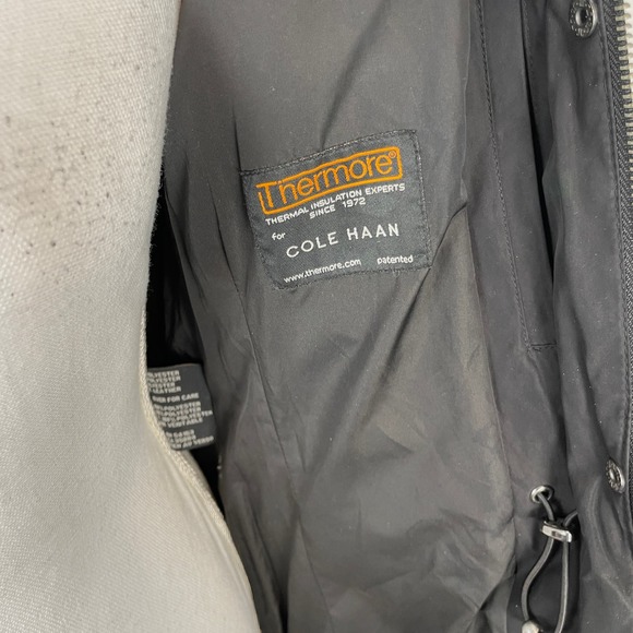 Cole Haan Quilted Hooded Lightweight Jacket In Black Size XS - Picture 11 of 13